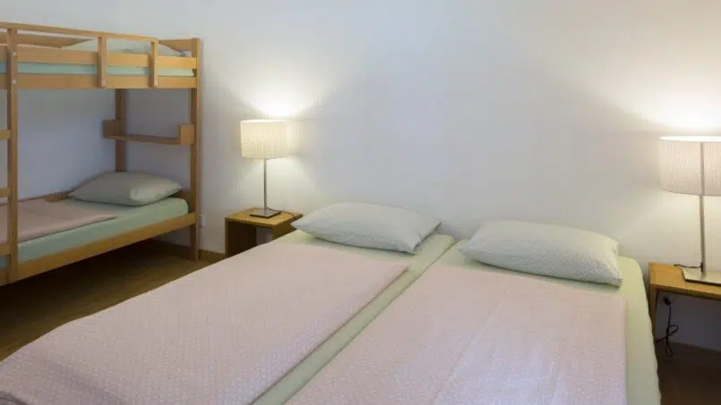 Bunk-Betten in Jugendherberge Pontresina, Gruppenhaus Pontresina